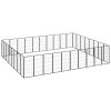36-Panel Dog Playpen Black 19.7"x39.4" Powder-coated Steel