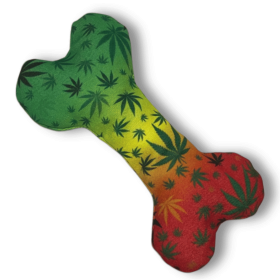 Cute Stuffed Rasta Leaf Bone Dog Weed Toy