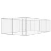 Outdoor Dog Kennel Galvanized Steel 25'x13'x6.6'