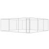 Outdoor Dog Kennel Galvanized Steel 19'x19'x6.6'