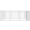 Outdoor Dog Kennel Galvanized Steel 19'x19'x6.6'
