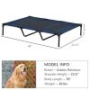 PawHut 48" x 36" Elevated Breathable Dog Bed w/ Carry Bag Dark Blue
