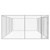 Outdoor Dog Kennel Galvanized Steel 25'x13'x6.6'