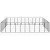 36-Panel Dog Playpen Black 19.7"x39.4" Powder-coated Steel