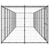Outdoor Dog Kennel Steel with Roof 234.4 ftÂ²